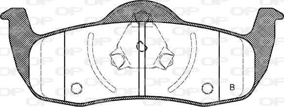 Open Parts BPA1106.10 - Гальмівні колодки, дискові гальма autozip.com.ua