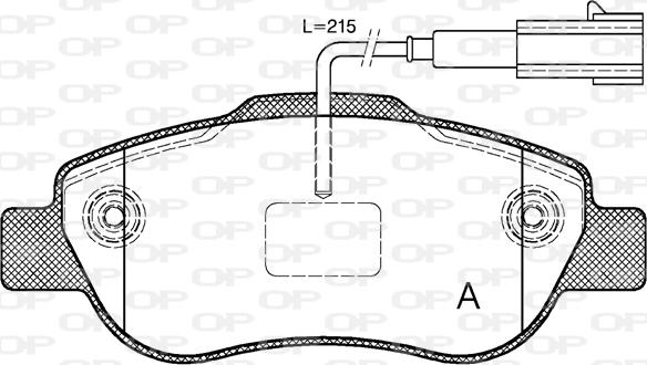 Open Parts BPA1100.11 - Гальмівні колодки, дискові гальма autozip.com.ua