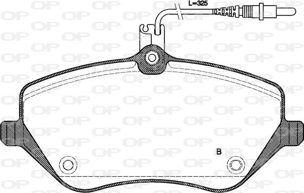 Open Parts BPA1101.04 - Гальмівні колодки, дискові гальма autozip.com.ua