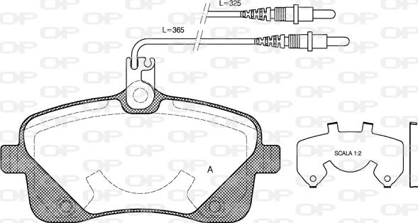 Open Parts BPA1102.02 - Гальмівні колодки, дискові гальма autozip.com.ua