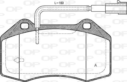 Open Parts BPA1113.22 - Гальмівні колодки, дискові гальма autozip.com.ua