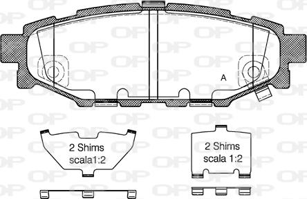 Open Parts BPA1136.12 - Гальмівні колодки, дискові гальма autozip.com.ua