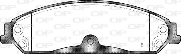 Open Parts BPA1128.04 - Гальмівні колодки, дискові гальма autozip.com.ua