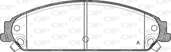 Open Parts BPA1128.08 - Гальмівні колодки, дискові гальма autozip.com.ua