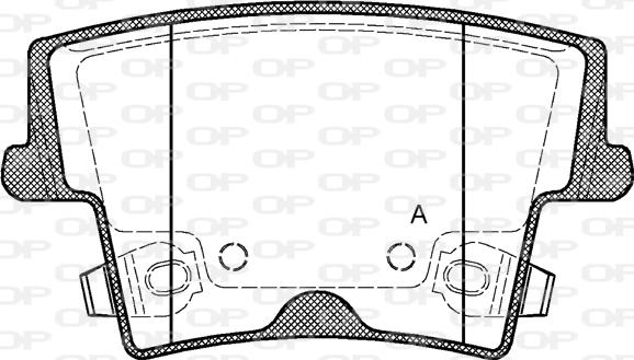 Open Parts BPA1127.08 - Гальмівні колодки, дискові гальма autozip.com.ua