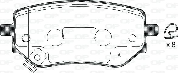 Open Parts BPA1802.02 - Гальмівні колодки, дискові гальма autozip.com.ua