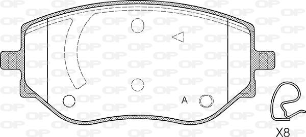 Open Parts BPA1887.00 - Гальмівні колодки, дискові гальма autozip.com.ua