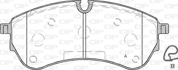 Open Parts BPA1830.00 - Гальмівні колодки, дискові гальма autozip.com.ua