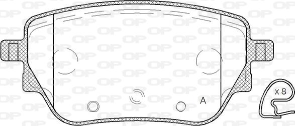 Open Parts BPA1838.00 - Гальмівні колодки, дискові гальма autozip.com.ua