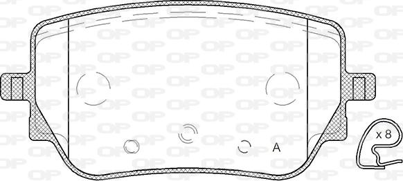 Open Parts BPA1829.00 - Гальмівні колодки, дискові гальма autozip.com.ua