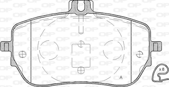 Open Parts BPA1827.00 - Гальмівні колодки, дискові гальма autozip.com.ua