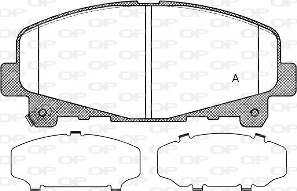 Open Parts BPA1390.02 - Гальмівні колодки, дискові гальма autozip.com.ua