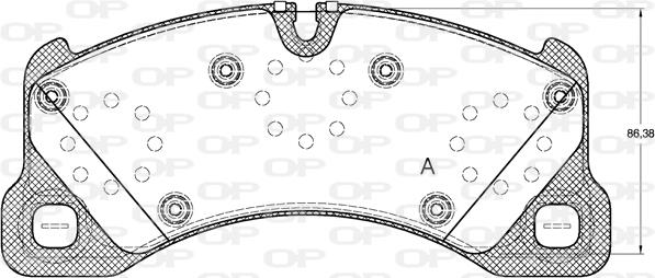 Open Parts BPA1345.00 - Гальмівні колодки, дискові гальма autozip.com.ua