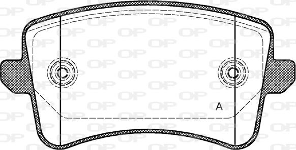 Open Parts BPA1343.00 - Гальмівні колодки, дискові гальма autozip.com.ua