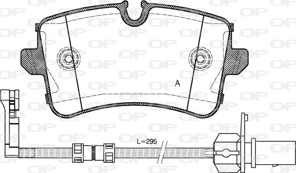 Open Parts BPA1343.20 - Гальмівні колодки, дискові гальма autozip.com.ua