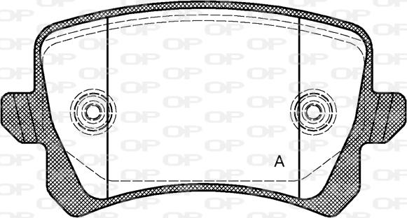 Open Parts BPA1342.00 - Гальмівні колодки, дискові гальма autozip.com.ua