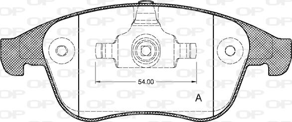 Open Parts BPA1350.10 - Гальмівні колодки, дискові гальма autozip.com.ua