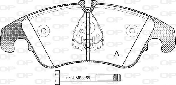 Open Parts BPA1304.10 - Гальмівні колодки, дискові гальма autozip.com.ua