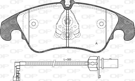 Open Parts BPA1304.31 - Гальмівні колодки, дискові гальма autozip.com.ua