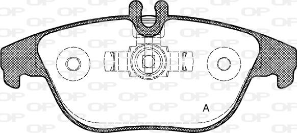 Open Parts BPA1305.00 - Гальмівні колодки, дискові гальма autozip.com.ua