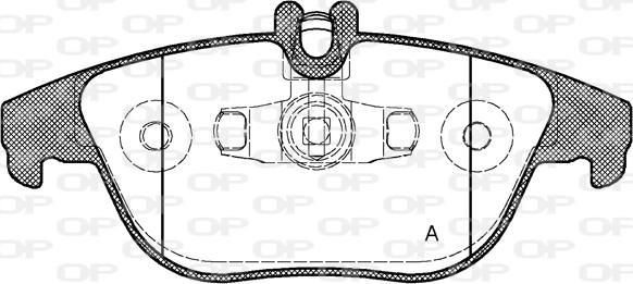 Open Parts BPA1305.20 - Гальмівні колодки, дискові гальма autozip.com.ua