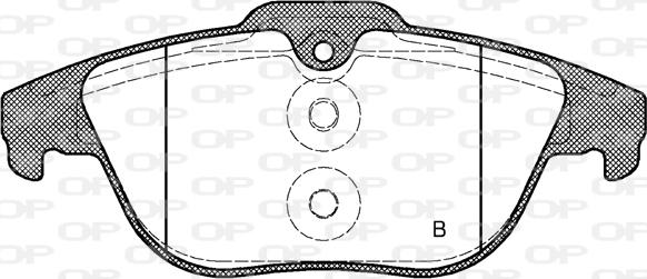 Open Parts BPA1305.20 - Гальмівні колодки, дискові гальма autozip.com.ua