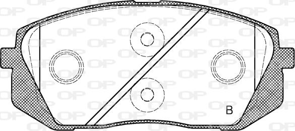 Open Parts BPA1302.02 - Гальмівні колодки, дискові гальма autozip.com.ua