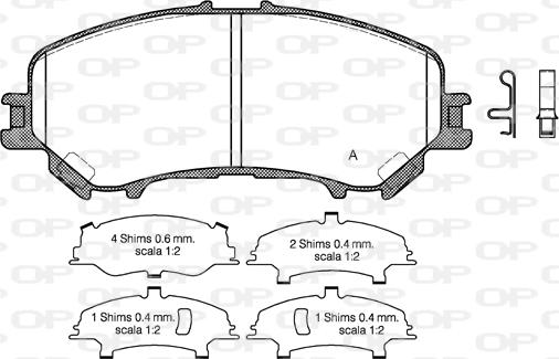 Open Parts BPA1318.22 - Гальмівні колодки, дискові гальма autozip.com.ua