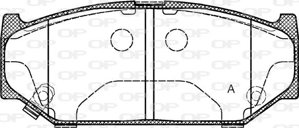 Open Parts BPA1381.11 - Гальмівні колодки, дискові гальма autozip.com.ua