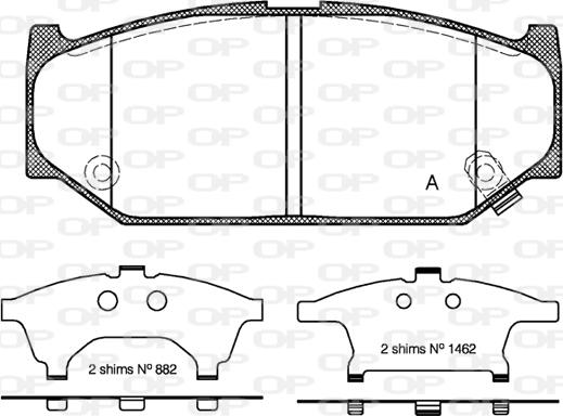 Open Parts BPA1381.12 - Гальмівні колодки, дискові гальма autozip.com.ua