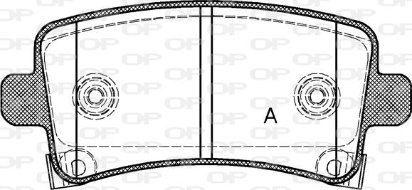 Open Parts BPA1388.04 - Гальмівні колодки, дискові гальма autozip.com.ua