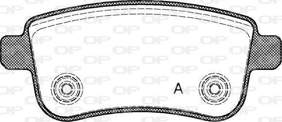 Open Parts BPA1387.00 - Гальмівні колодки, дискові гальма autozip.com.ua