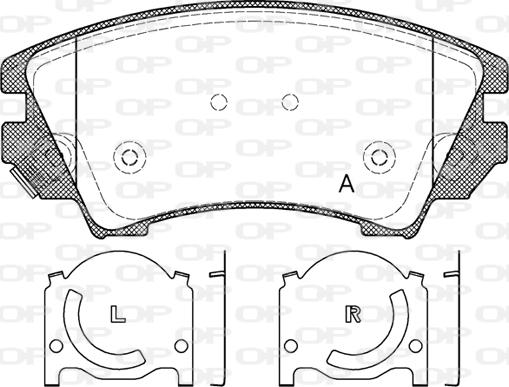Open Parts BPA1375.12 - Гальмівні колодки, дискові гальма autozip.com.ua