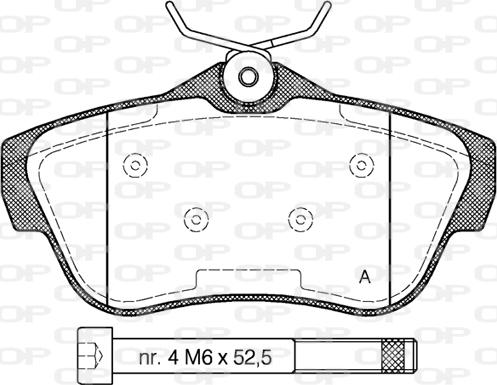 Open Parts BPA1299.00 - Гальмівні колодки, дискові гальма autozip.com.ua