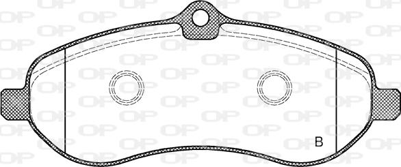 Open Parts BPA1292.01 - Гальмівні колодки, дискові гальма autozip.com.ua