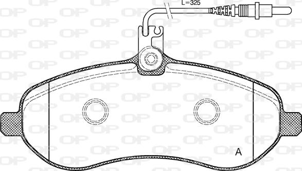 Open Parts BPA1292.01 - Гальмівні колодки, дискові гальма autozip.com.ua