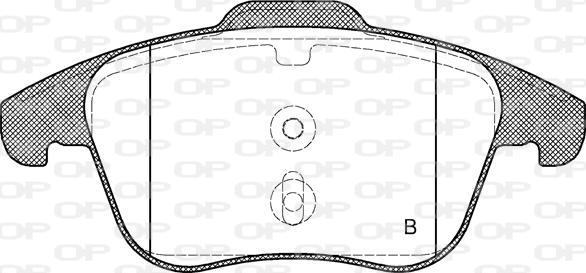 Open Parts BPA1249.00 - Гальмівні колодки, дискові гальма autozip.com.ua