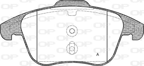 Open Parts BPA1249.30 - Гальмівні колодки, дискові гальма autozip.com.ua