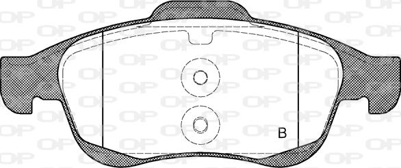 Open Parts BPA1248.00 - Гальмівні колодки, дискові гальма autozip.com.ua