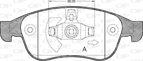 Open Parts BPA1248.10 - Гальмівні колодки, дискові гальма autozip.com.ua