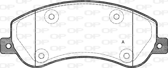Open Parts BPA1250.00 - Гальмівні колодки, дискові гальма autozip.com.ua