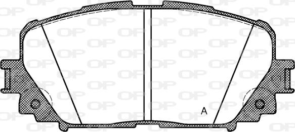 Open Parts BPA1258.00 - Гальмівні колодки, дискові гальма autozip.com.ua