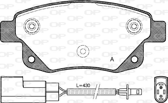 Open Parts BPA1252.02 - Гальмівні колодки, дискові гальма autozip.com.ua