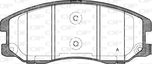 Open Parts BPA1261.12 - Гальмівні колодки, дискові гальма autozip.com.ua