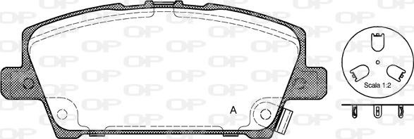 Open Parts BPA1205.02 - Гальмівні колодки, дискові гальма autozip.com.ua