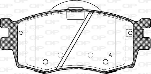 Open Parts BPA1208.02 - Гальмівні колодки, дискові гальма autozip.com.ua