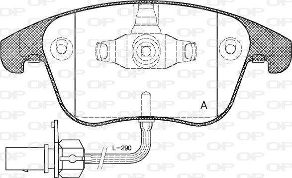 Open Parts BPA1219.11 - Гальмівні колодки, дискові гальма autozip.com.ua