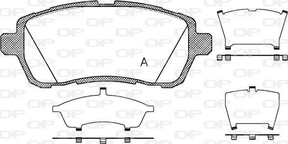 Open Parts BPA1281.10 - Гальмівні колодки, дискові гальма autozip.com.ua