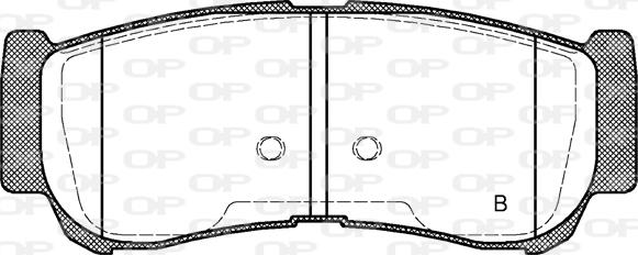 Open Parts BPA1239.02 - Гальмівні колодки, дискові гальма autozip.com.ua