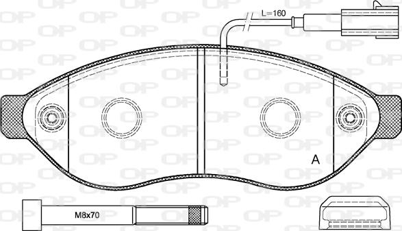 Open Parts BPA1237.01 - Гальмівні колодки, дискові гальма autozip.com.ua